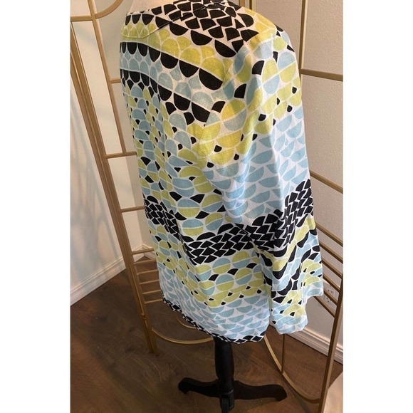 WOMEN Loose Shirt  Medium Size Linen Summer beach Casual  M - Picture 3 of 9